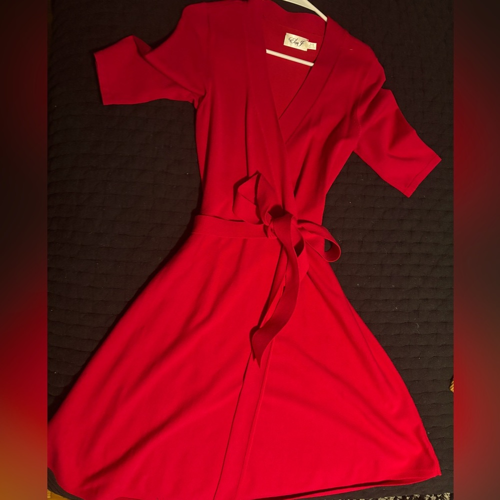 Red Wrap Dress.